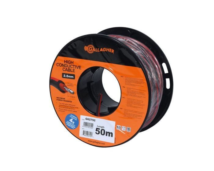 Gallagher Erd- und Zuleitungskabel XL Rot 2,5mm 50m main product photo