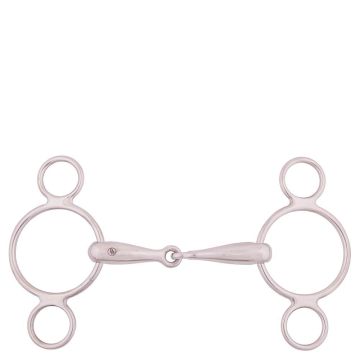 BR Gebrochenes Pessoa-Unterlegtrense 18 mm 11,5 Grau