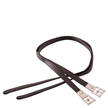 BR Steigbügel Leder PVC Leatherlook 135 Schwarz