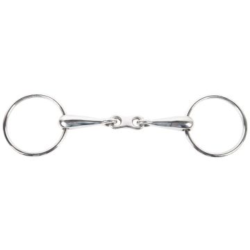 Harry's Horse Unterlegtrense doppelt gebrochen-Flachglied 16mm - Ring 65mm 12,5 RVS