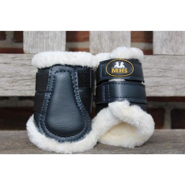 MHS Gamaschen mit Fell Mini Dunkelblau