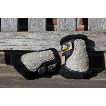 MHS Trainingsgamaschen "Glitzer" Cob Schwarz / Gold